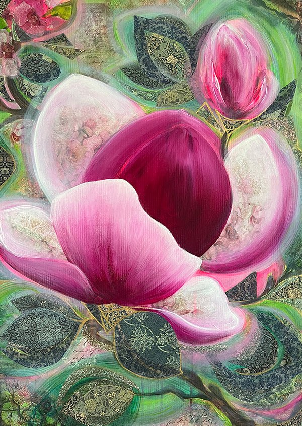 "Boundless love II." original floral art - editafieldsart