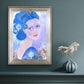 "Forget-me-not" - original portrait collage art by Edita Fields