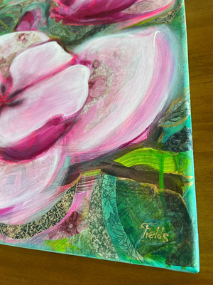 "Boundless love I." original floral art - editafieldsart