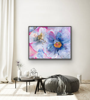 Freedom flow - Floral Art Canvas Print