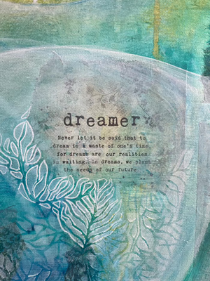 "Dreamer" original floral art - editafieldsart