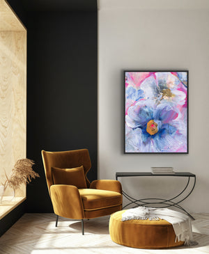 Freedom flow - Floral Art Canvas Print