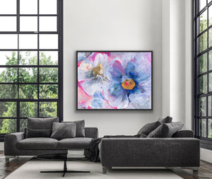 Freedom flow - Floral Art Canvas Print