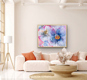 Freedom flow - Floral Art Canvas Print