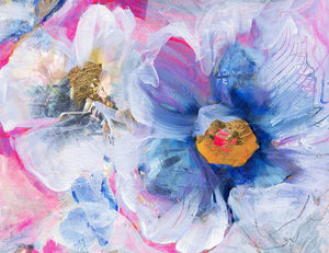 Freedom flow - Floral Art Canvas Print