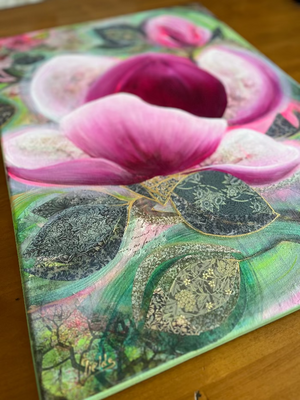 floral on canvas by Edita Fields