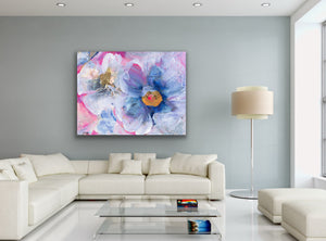 Freedom flow - Floral Art Canvas Print