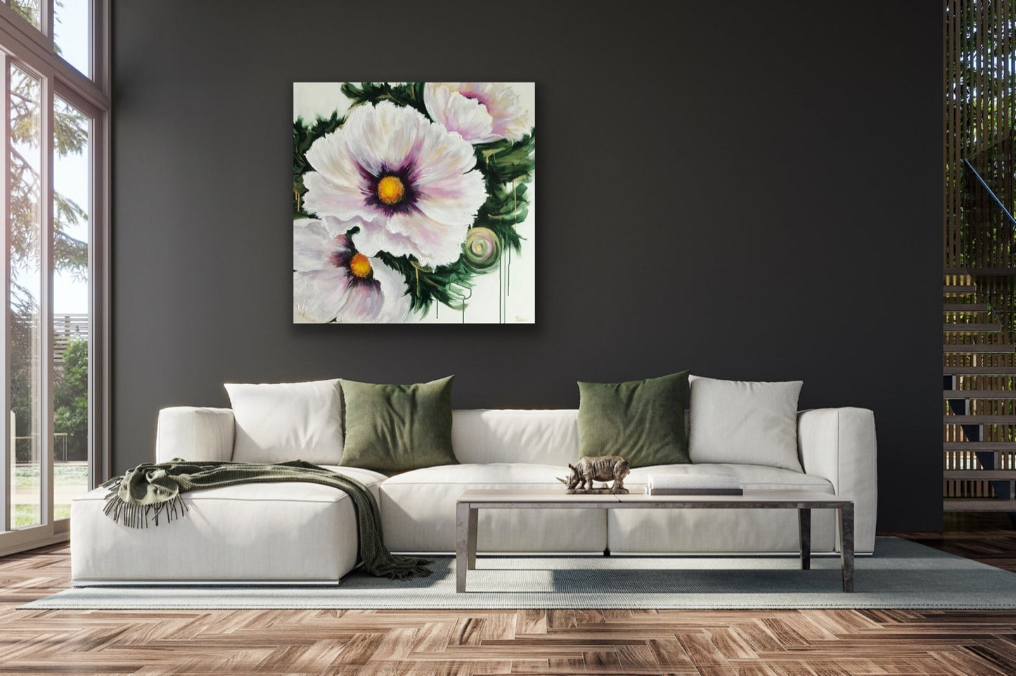 Beautiful Blooms White poppies Painting