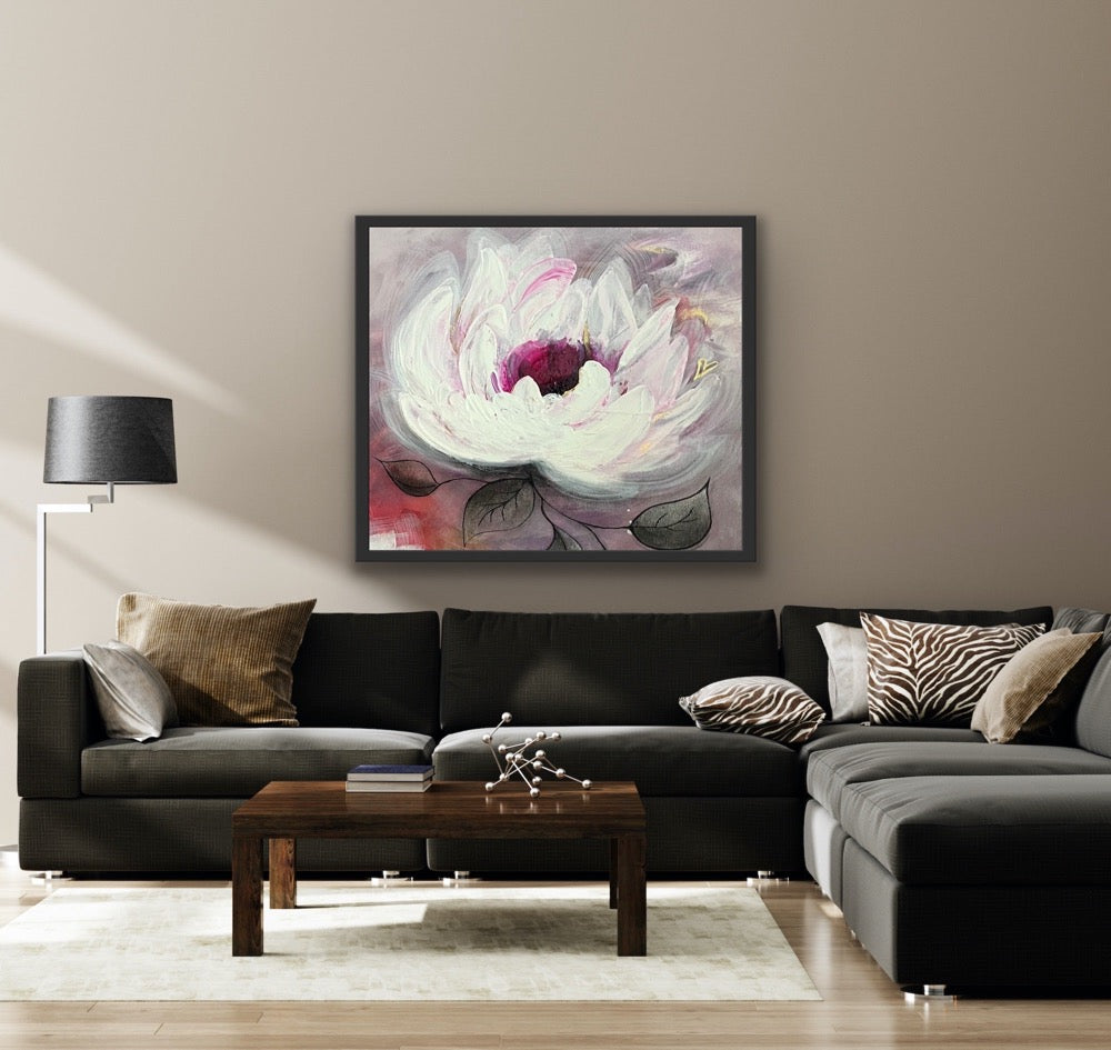 big beautiful blooms water lily abstract  editafieldsart