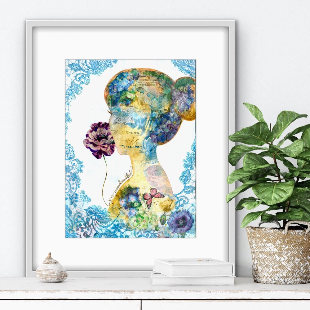 "You Are Beautiful" Fine Art Print - editafieldsart