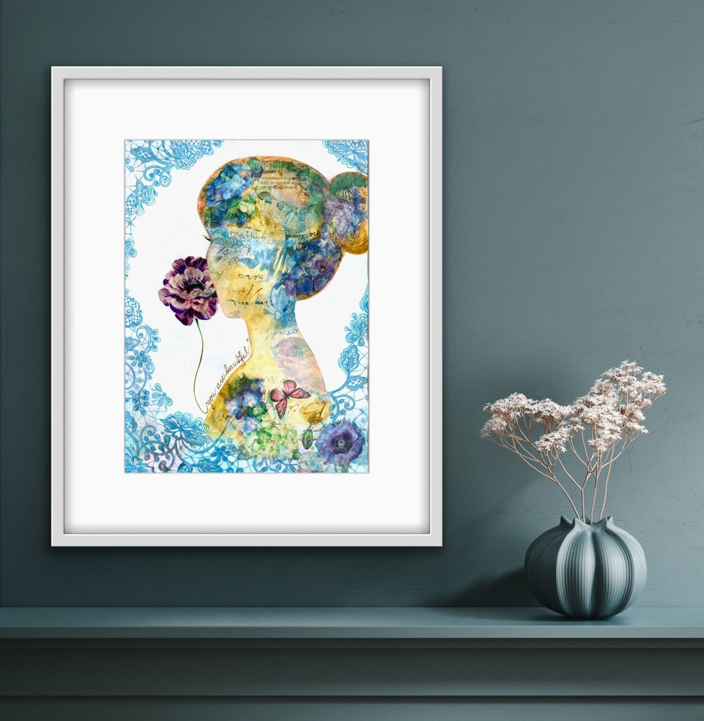 "You Are Beautiful" Fine Art Print - editafieldsart