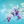 Artistic depiction of white and purple orchids on a light blue background