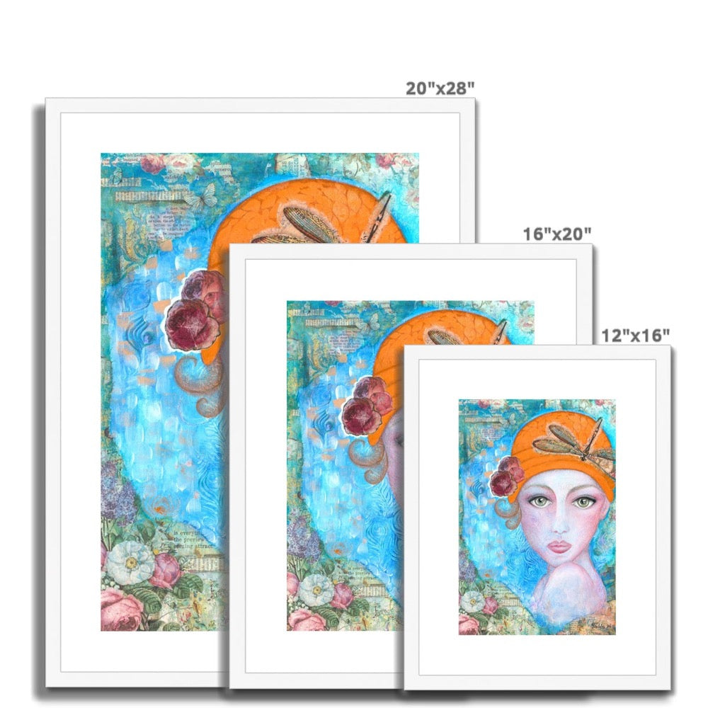 "Lady in orange hat" Fine Art Print - editafieldsart